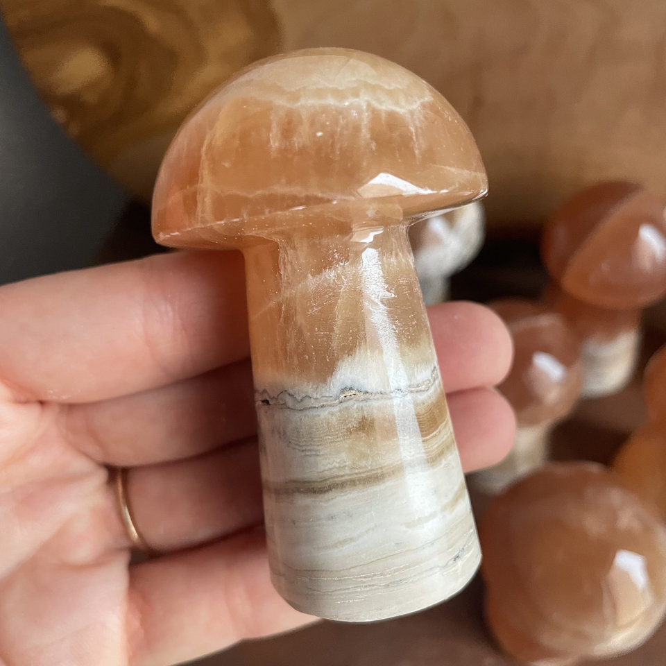 Honey Calcite Mushroom