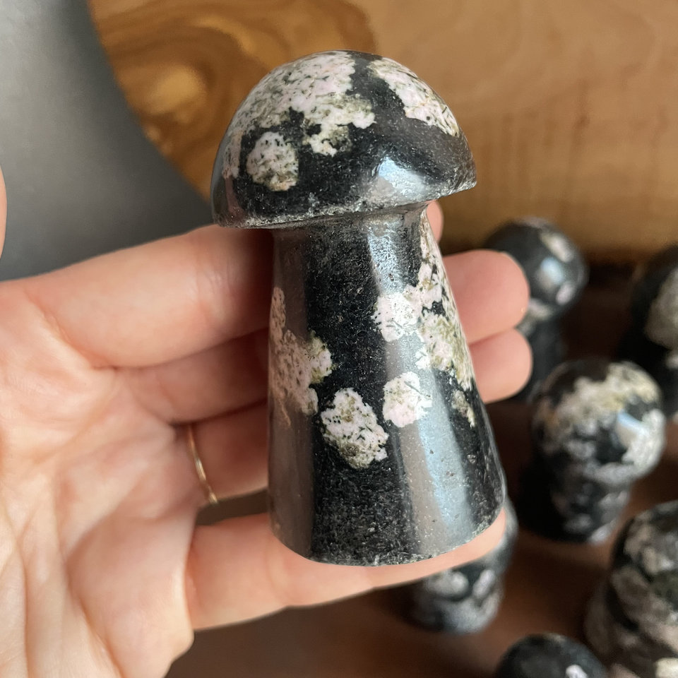 Snowflake Obsidian Mushroom